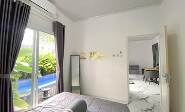 Rumah Semi Villa di Berbah Akses Jalan Lebar Full Furnished
