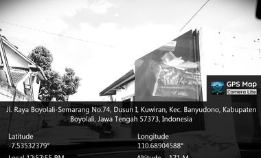 GUDANG DIJUAL DI SOLO BARAT DEKAT PINTU TOLL BANYUDONO