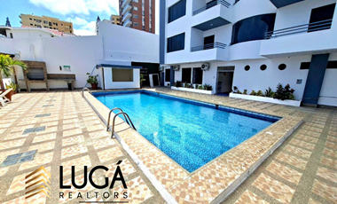 Departamento frente al mar en renta, edificio con salida directa a la playa, sector Mall del Pacífico, Manta, Ecuador