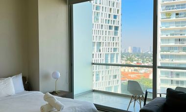 Departamento tipo Loft amueblado con gym y coworking · Todo incluído en la renta