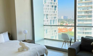 Departamento tipo Loft amueblado con gym y coworking · Todo incluído en la renta