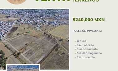 VENTA DE TERRENO EN PAGOS EN TULANCINGO HIDALGO