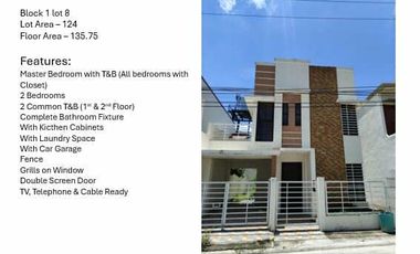 3 Bedrooms House and Lot in Bonuan, Dagupan City, Pangasinan in secured subdivision fronting beach shore
