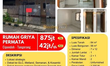 Dijual Murah Rumah Griya Permata