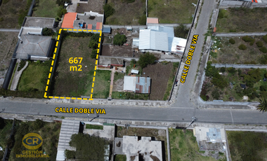 Terreno Plano de 667 m2, en Calderón, Sector Colegio Municipal del Milenio