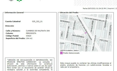 SE VENDE CASA EN CUMBRES DE MALTRATA 599