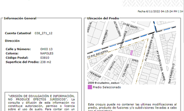 SE VENDE HERMOSA CASA  EN COL. NAPOLES