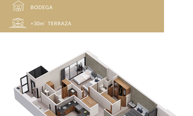 Departamento en venta en Mérida, con  vista al lago, Meriden|Cabo Norte