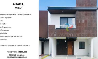 ALTARIA - CASA EN VENTA SIN MUEBLES - OPORTUNIDAD