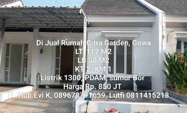 Di Jual Rumah minimalis, Citra Garden, Gowa.