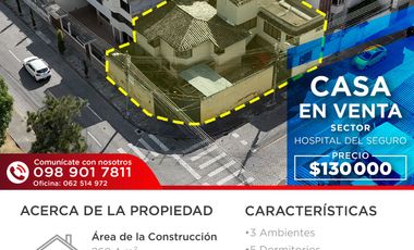 CASA EN VENTA IBARRA SECTOR HOSPITAL DEL SEGURO