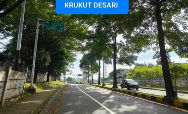 Tanah untuk usaha supermarket, restoran dll di jalan Raya Krukut, limo