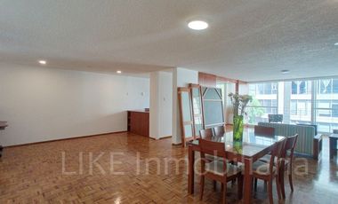 Renta Amplio Departamento con BALCON en POLANCO 2 Recamaras con o sin muebles.