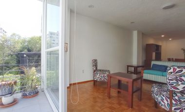 Renta Amplio Departamento con BALCON en POLANCO 2 Recamaras con o sin muebles.