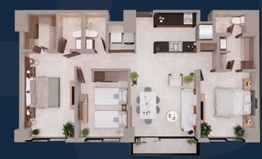 PUNTA AJIJIC DEPARTAMENTO EN PREVENTA  3  REC 113.52M2