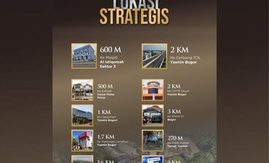 Dijual Rumah Syariah Kota Bogor dekat Masjid, Tol di area Taman Yasmin bebas Banjir