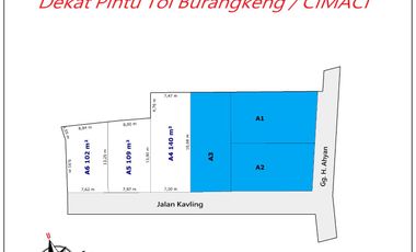 Dekat Pintu Tol Burangkeng, Kavling Murah 1 Juta-an. Terima SHM Pecah