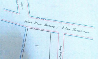 Tanah bonus bangunan lokasi tepi jalan Jl. Kesadaran / Parit Indah Pekanbaru