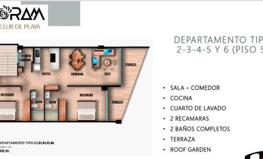 DEPARTAMENTO A PIE DE PLAYA EN TORAM CLUB DE PLAYA