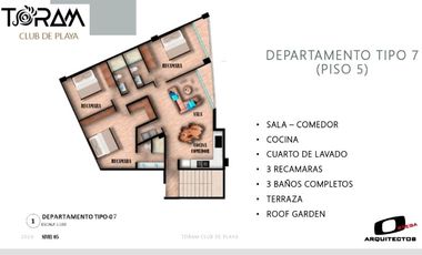 DEPARTAMENTO A PIE DE PLAYA EN TORAM CLUB DE PLAYA