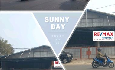 Disewa / dijual Gudang strategis pinggir jalan raya bekasi Dekat acces tol