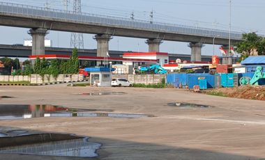 Disewa Lahan 1.014 m2 siap pakai, Murah di dekat rest area KM19B Tol Cikampek Tambun.