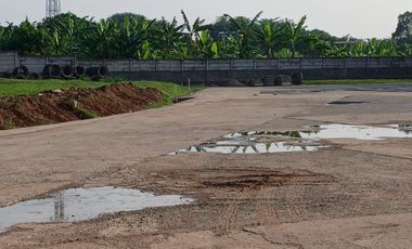 Disewa Lahan 1.014 m2 siap pakai, Murah di dekat rest area KM19B Tol Cikampek Tambun.