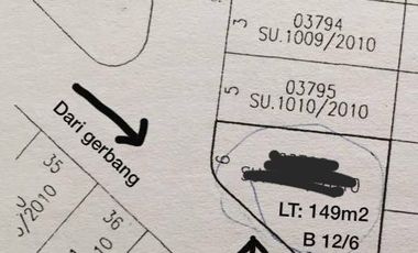 DIjual Cepat Tanah Kavling Hoek Poris Paradis Eksklusif 2 Siap Bangun