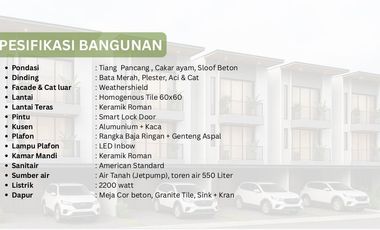 Rumah Premium 3 Lantai Bata Merah SHM Bebas Banjir Pondok Kelapa