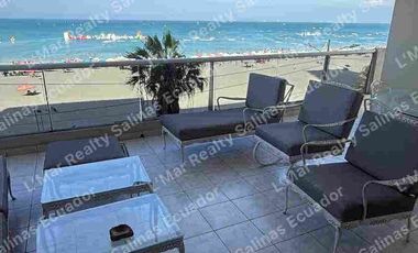 Venta o alquiler de departamento en Chipipe frente al mar