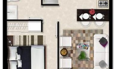 Se Arrienda departamento de 1 dormitorio en Edificio Patio Chiloé.