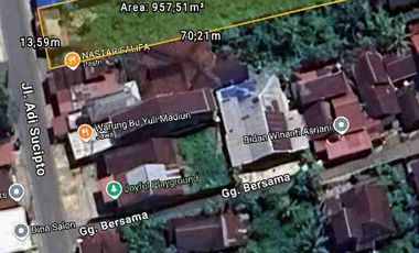 Tanah Tepi Jalan Adisucipto 13,5x70