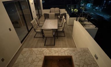 Se renta espectacular Pent-house en semi amueblado dos recamaras