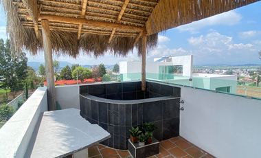 Renta casa con amplio jardín, Tonanzintla, San Andrés Cholula