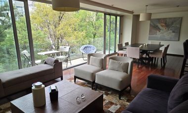 Moderno departamento amueblado en Altezza Polanco Campos Eliseos con balcón