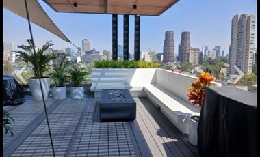 Moderno departamento amueblado en Altezza Polanco Campos Eliseos con balcón