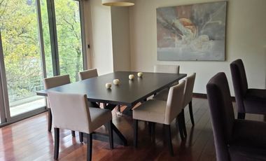 Moderno departamento amueblado en Altezza Polanco Campos Eliseos con balcón