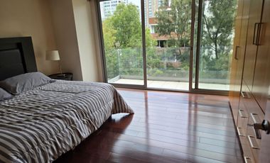 Moderno departamento amueblado en Altezza Polanco Campos Eliseos con balcón