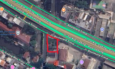 Tanah pinggir jalan Boulevard Timur Raya Kelapa Gading