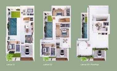 villa pecatu bradnew 3lt dg rooftop