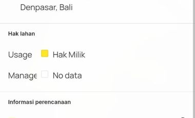 Dijual Tanah Super Strategis di Jl. Sekar Sari, Sanur Lokasi premium dalam lingkungan villa yang tenang