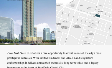 Exclusive 3-Bedroom Home in Park East Place – Prime BGC Address