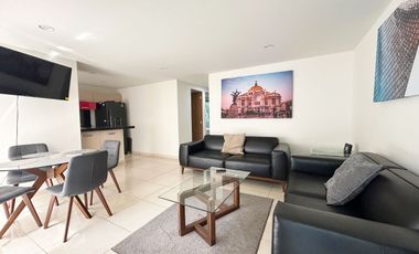 DEPARTAMENTO EN RENTA EN PORTALES SUR, AMUEBLADO TODO LISTO.