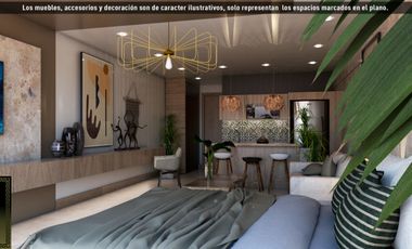 Amplio Studio de 46 m² | Menesse Kukulcán
