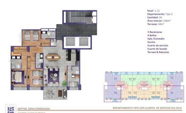 PREVENTA DEPARTAMENTOS EN ZONA ESMERALDA POR LEGORRETA Y LEGORRETA