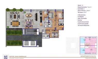PREVENTA DEPARTAMENTOS EN ZONA ESMERALDA POR LEGORRETA Y LEGORRETA