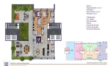 PREVENTA DEPARTAMENTOS EN ZONA ESMERALDA POR LEGORRETA Y LEGORRETA