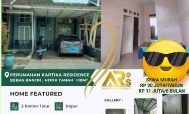 Disewakan Rumah Lt 90 m di Perumahan Kartika Residence Dekat Gerbang Toll Karawang Timur