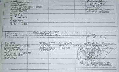 Dijual Tanah Zona Kuning Lokasi Jogonalan,Klaten
Luas 2555m2