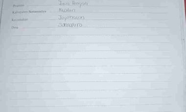 Dijual Tanah Zona Kuning Lokasi Jogonalan,Klaten
Luas 2555m2